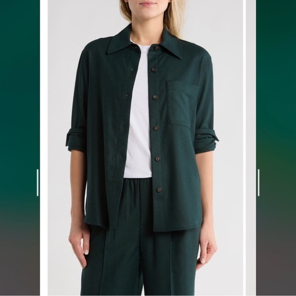 Vince Tops - Vince Wool Blend Shirt Jacket in Sea Onyx Size S